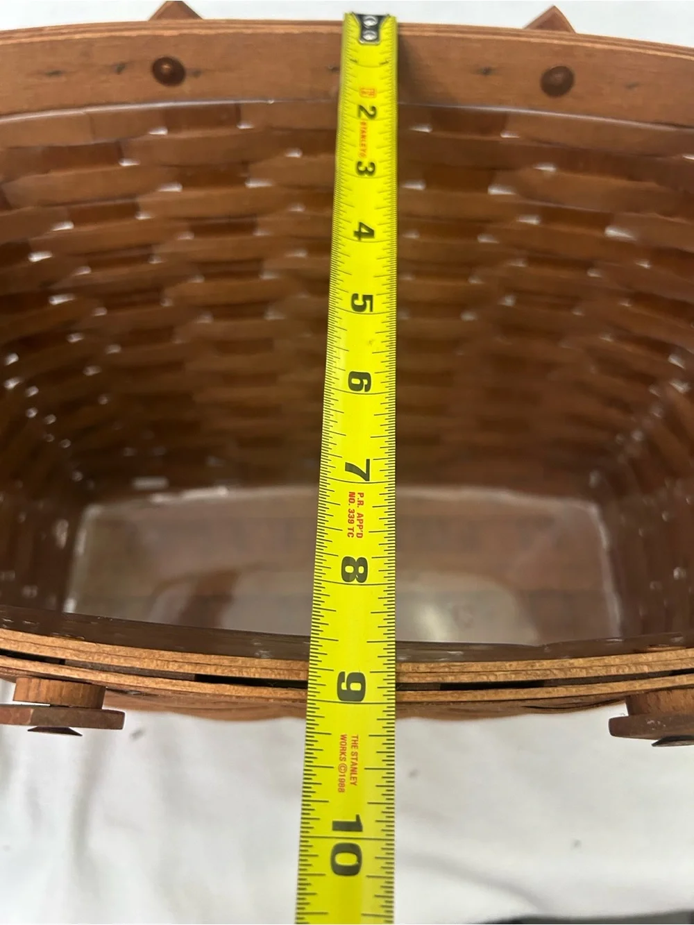 Longaberger 1989 Large Double Handle Market Basket with Protector